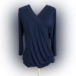 Ralph Lauren Black Label Women’s XL Blue Cross Over Top Cinch Side Stretch